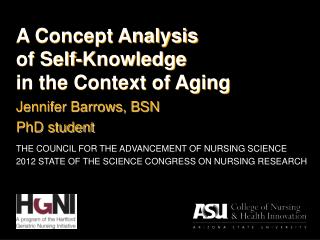 A Concept Analysis of Self-Knowledge in the Context of Aging
