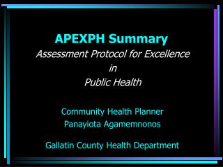 APEXPH Summary