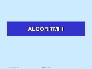 ALGORITMI 1