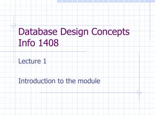 Database Design Concepts Info 1408