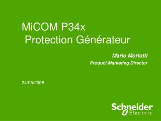 MiCOM P34x Protection Générateur