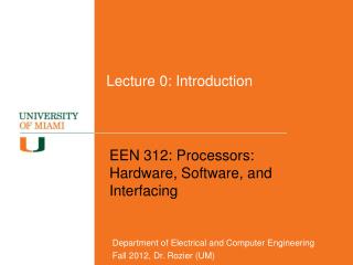 Lecture 0: Introduction