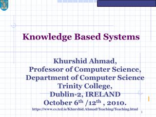 Knowledge Based Systems