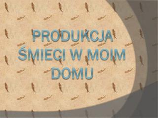 Produkcja śmieci w moim domu