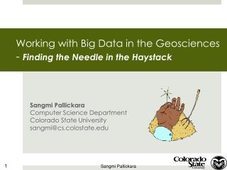 Working with Big Data in the Geosciences - Finding the Needle in the Haystack