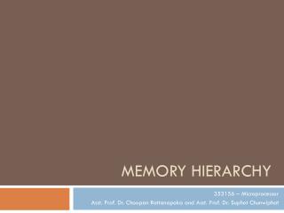 Memory hierarchy