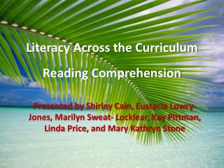 Literacy Across the Curriculum Reading Comprehension