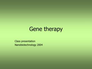 Gene therapy