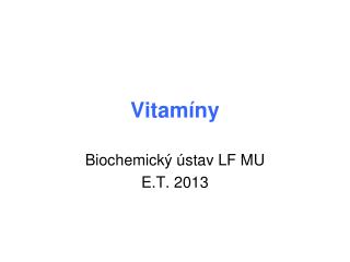 Vitamíny