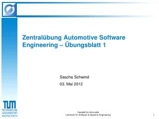 Zentralübung Automotive Software Engineering – Übungsblatt 1