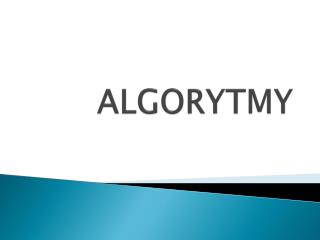 ALGORYTMY