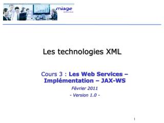 Les technologies XML