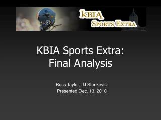 KBIA Sports Extra: Final Analysis