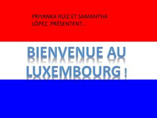 Bienvenue AU luxembourg !