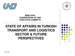 STATE OF AFFAIRS IN TURKISH TRANSPORT AND LOGISTICS SECTOR &amp; FUTURE PERSPECTIVES
