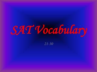 SAT Vocabulary