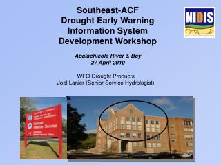 Southeast-ACF Drought Early Warning Information System Development Workshop