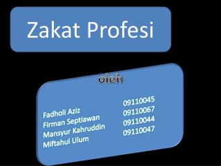 Zakat Profesi