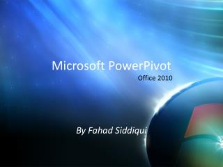 Microsoft PowerPivot