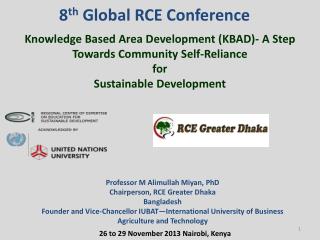 8 th  Global RCE Conference