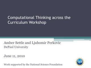 Computational Thinking across the Curriculum Workshop