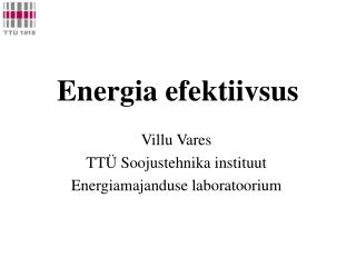 Energia efektiivsus