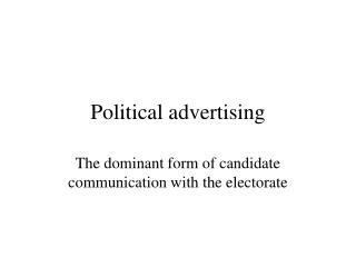 Political advertising