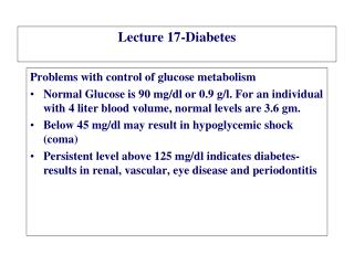 Lecture 17-Diabetes