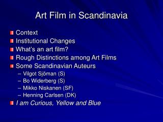 Art Film in Scandinavia