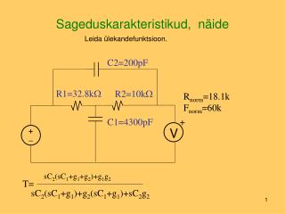 Sageduskarakteristikud , näide