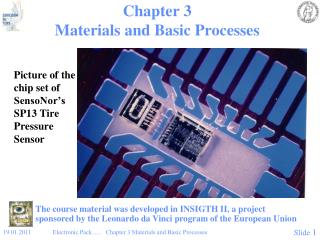 Chapter 3 Materials and Basic Processes