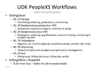 UDK PeopleXS Workflows (uden forhandlingsdel)