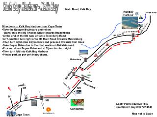 Directions to Kalk Bay Harbour from Cape Town Take the Eastern Boulevard and follow