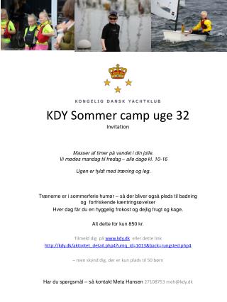KDY Sommer camp uge 32 Invitation