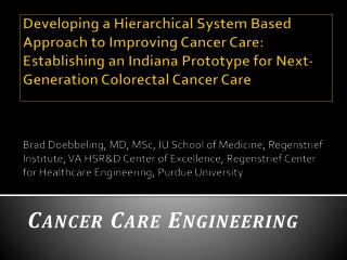 Cancer Care Engineering