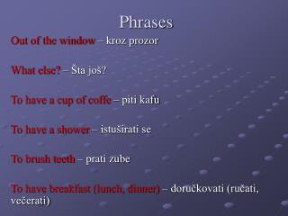 Phrases