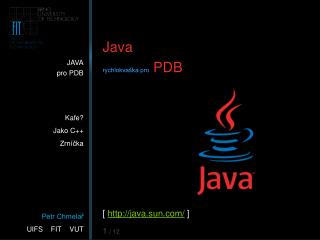 Java rychlokvaška pro PDB