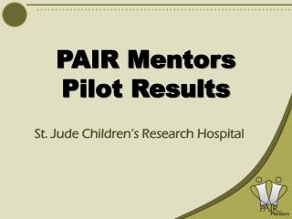 PAIR Mentors Pilot Results