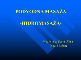 Medicinska škola Užice Nedić Boban