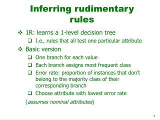 Inferring rudimentary rules