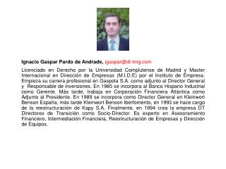 Ignacio Gaspar Pardo de Andrade, igaspar@dt-tmg