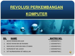 REVOLUSI PERKEMBANGAN KOMPUTER