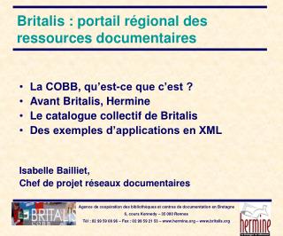 Britalis : portail régional des ressources documentaires