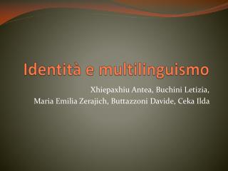 Identità e multilinguismo