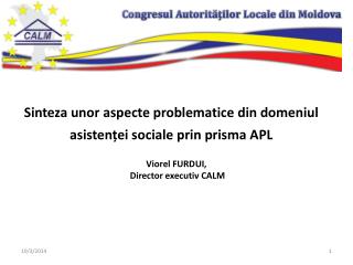 Sinteza unor aspecte problematice din domeniul asisten ț ei sociale prin prisma APL