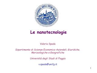 Le nanotecnologie
