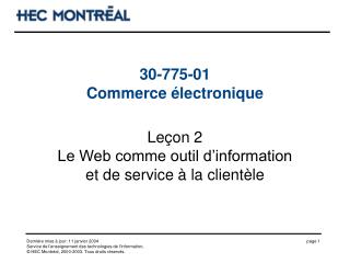 30-775-01 Commerce électronique