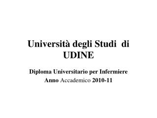 Università degli Studi di UDINE