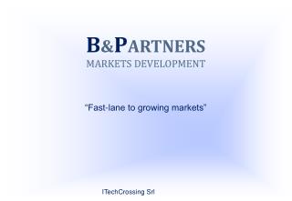 B &amp; P ARTNERS MARKETS DEVELOPMENT “Fast-lane to growing markets”