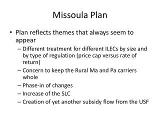 Missoula Plan